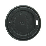Black Compostable Coffee Lid For 10Oz, 12Oz, 16Oz, 20Oz - Dia:3in H:.75in 1000 Pcs/Cs