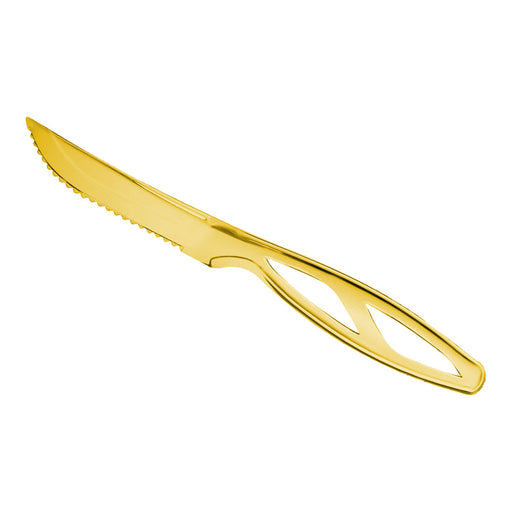 Gold Plastic Disposable Steak Knives-360 Per Case