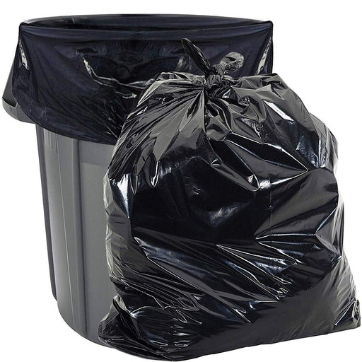 Aluf Plastics PG6-3720: Gallon Size 20-30 Typically 16" x 14" x 36" Black Heavy Duty Garbage Bags - Pack of 250