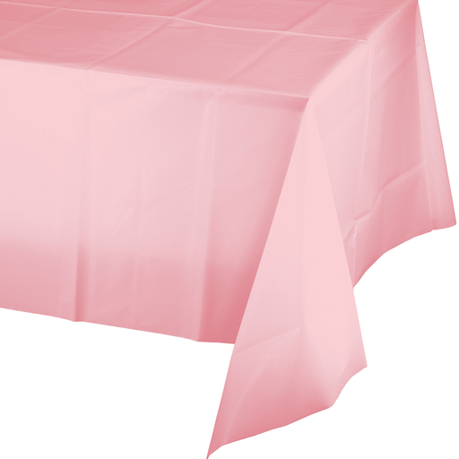 Creative Converting 54 X 108 Classic Pink Rectangular Disposable Plastic Table Cover - 12/Case