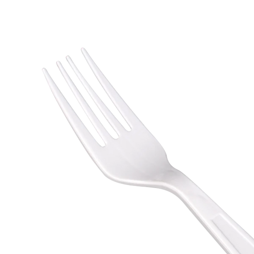 Plastic Extra Heavy Weight Fork (Polypropylene) - White- 1,000 Forks