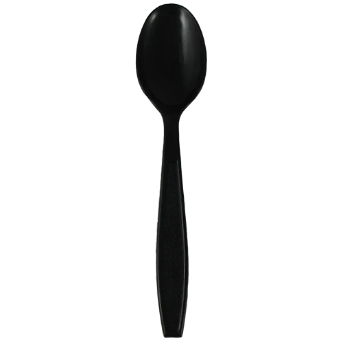 Plastic Extra Heavy Weight Black Tea Spoon - 1,000 Per Case