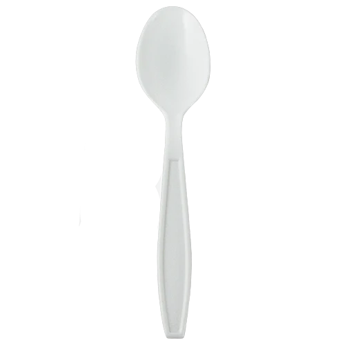 Plastic Extra Heavy Weight White Tea Spoon - 1,000 Per Case