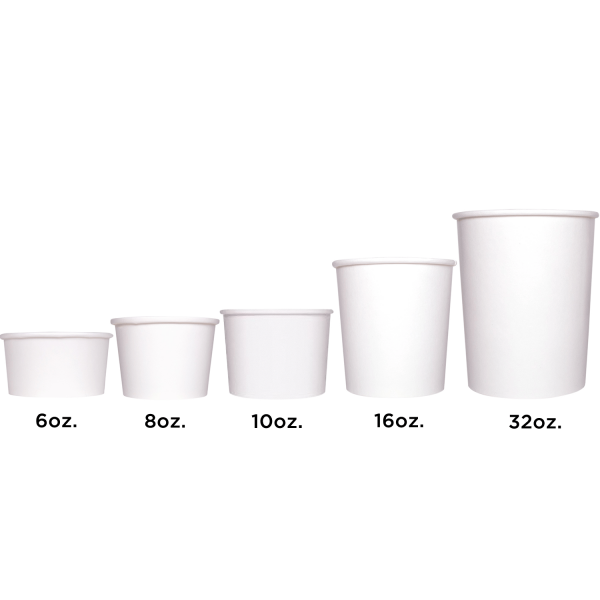 Karat 10/12 oz Gourmet Food Container (96mm) - White - 500 Containers