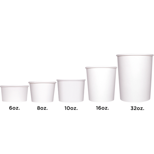Karat 16 oz Gourmet Food Container (96mm) - White - 500 Containers