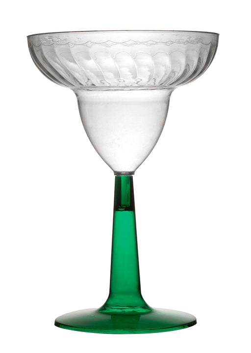 12 oz. MARGARITA GLASS with Green Base (96/CS) - Paper Supplies Plus