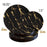 7.5" Black with Gold Stroke Round Disposable Plastic Salad Plates