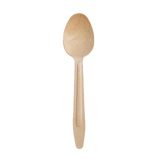 6.5" Natural Birch Disposable Eco-Friendly Dinner Spoons (600 Spoons Per Case)
