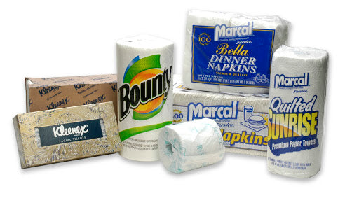 PAPER TOWELS, NAPKINS, FACIAL AND BATHROOM TISSUE