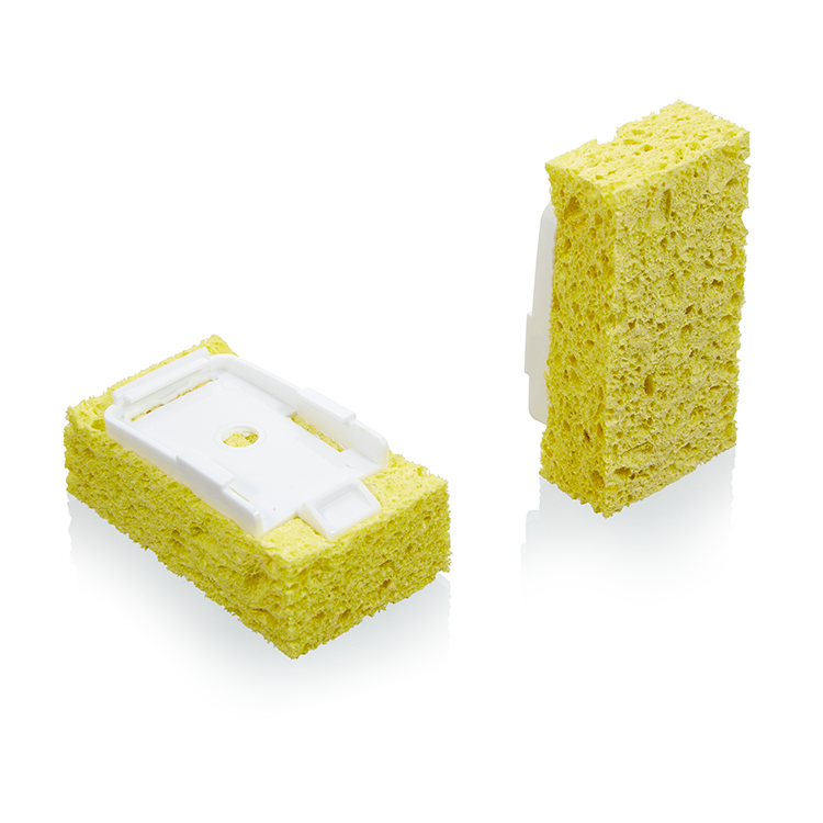 Arrow Home Products Scrubber Dishwasher Replacement Yellow Cellulose Sponge (2-Pack) For Dish Sponge with Soap Dispenser Handle