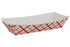Red Check Hot Dog Trays (1000 Trays Per Case)