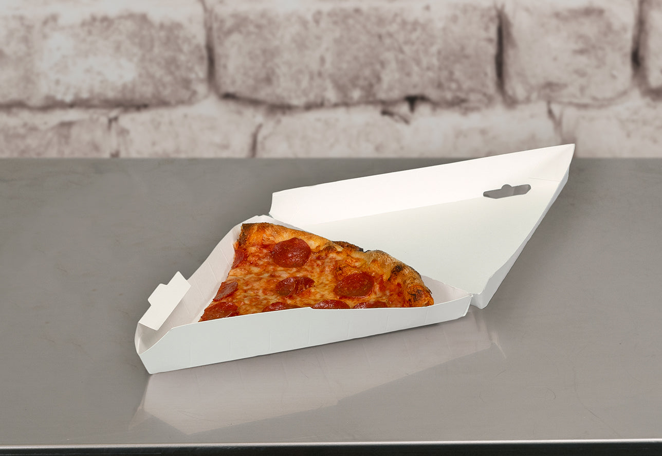 White Pizza Clamshells-Slice Boxes (400 Per Case)