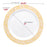 White Plastic Plates with Pink & Gold Mosaic Rim