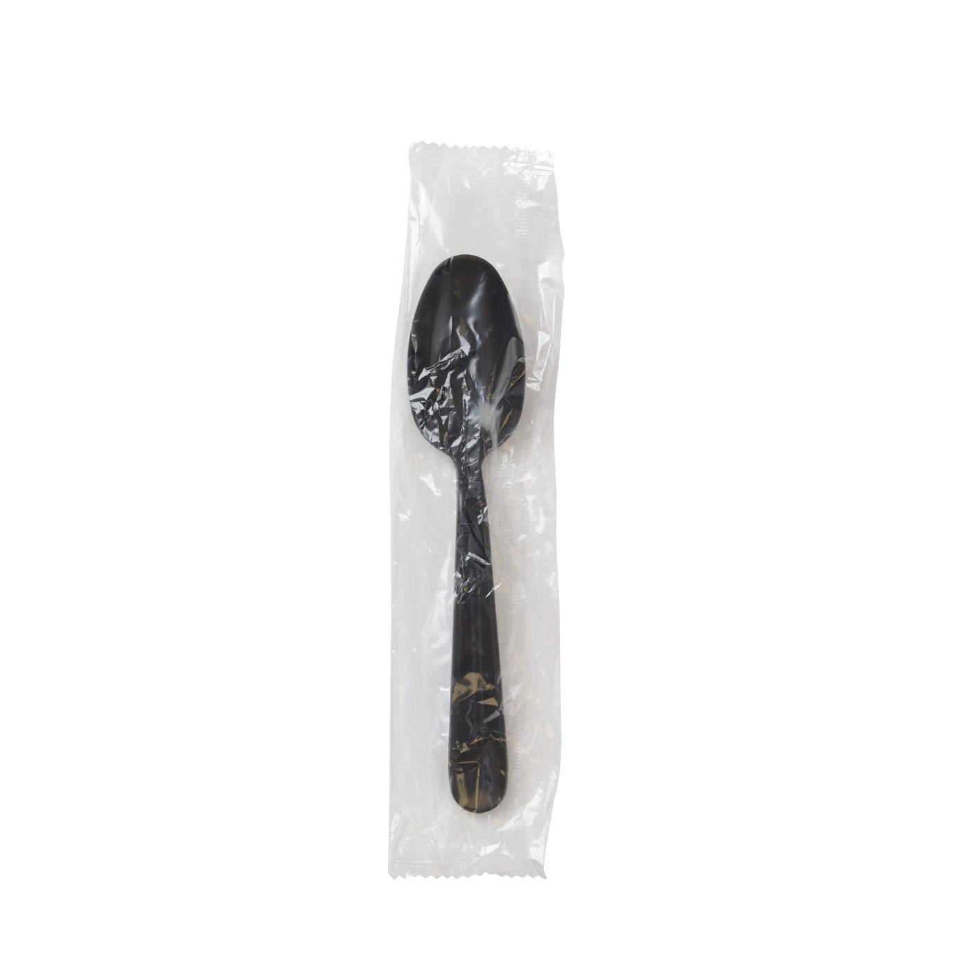 Fineline ReForm 6" Individually Wrapped Spoon, Black (17CIS-BK)