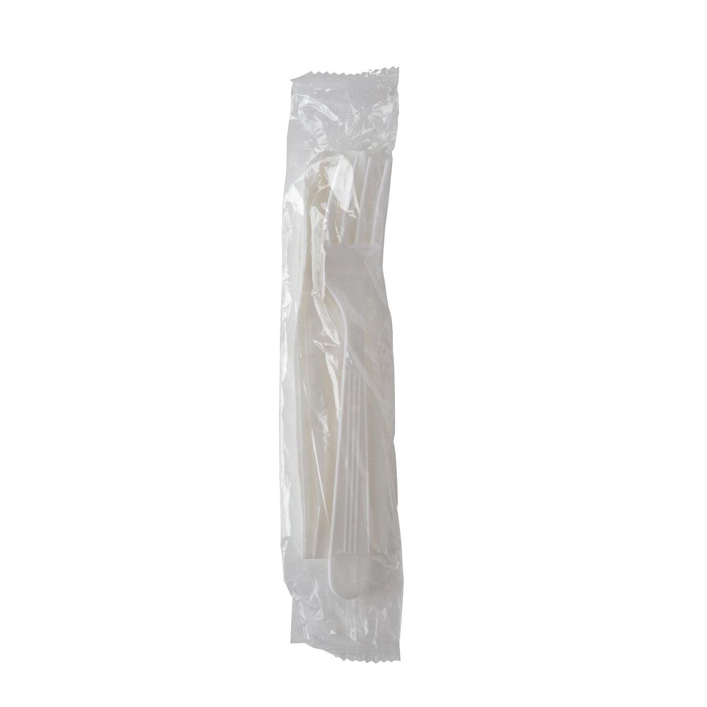 Fineline ReForm 6.5" Fork Wrapped with Napkin, White (17CKF-WH)
