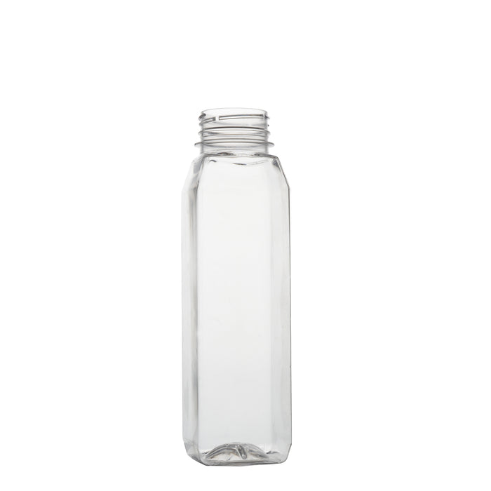 TALL SQUARE PET CLEAR JUICE BOTTLE