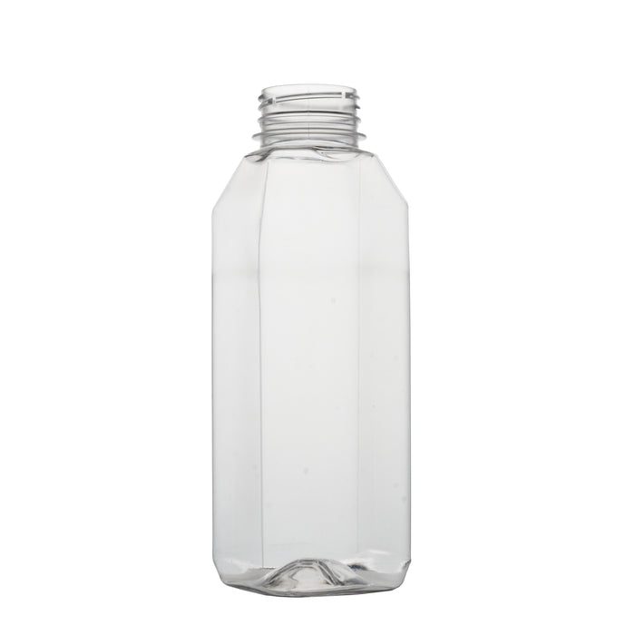 TALL SQUARE PET CLEAR JUICE BOTTLE