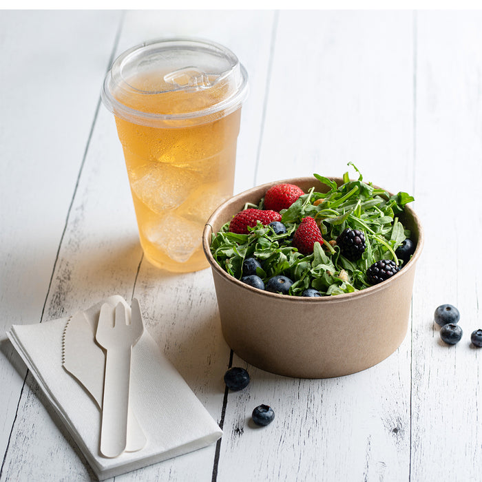 26 oz Low Profile Round Kraft Bowl – 500 Bowls/Case