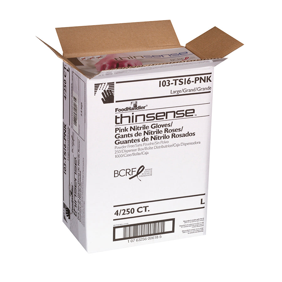 FOODHANDLER® THINSENSE™ PINK NITRILE GLOVES