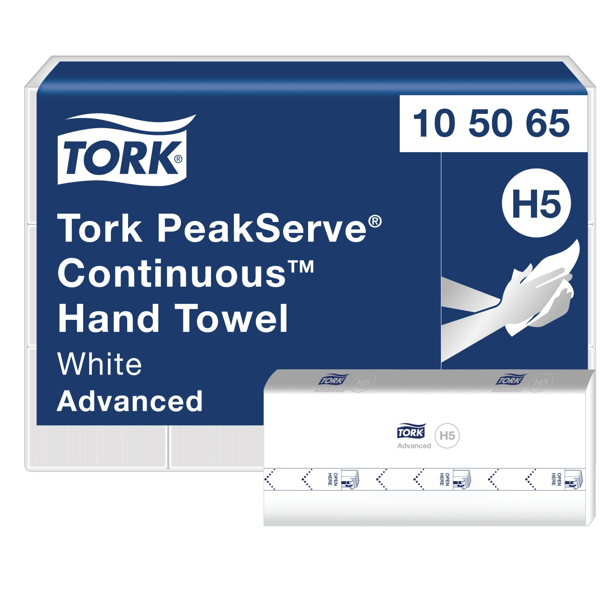 Tork Advanced Peakserve Continuous Towel 7.91X8.85 White — Case of 4920 (105065)