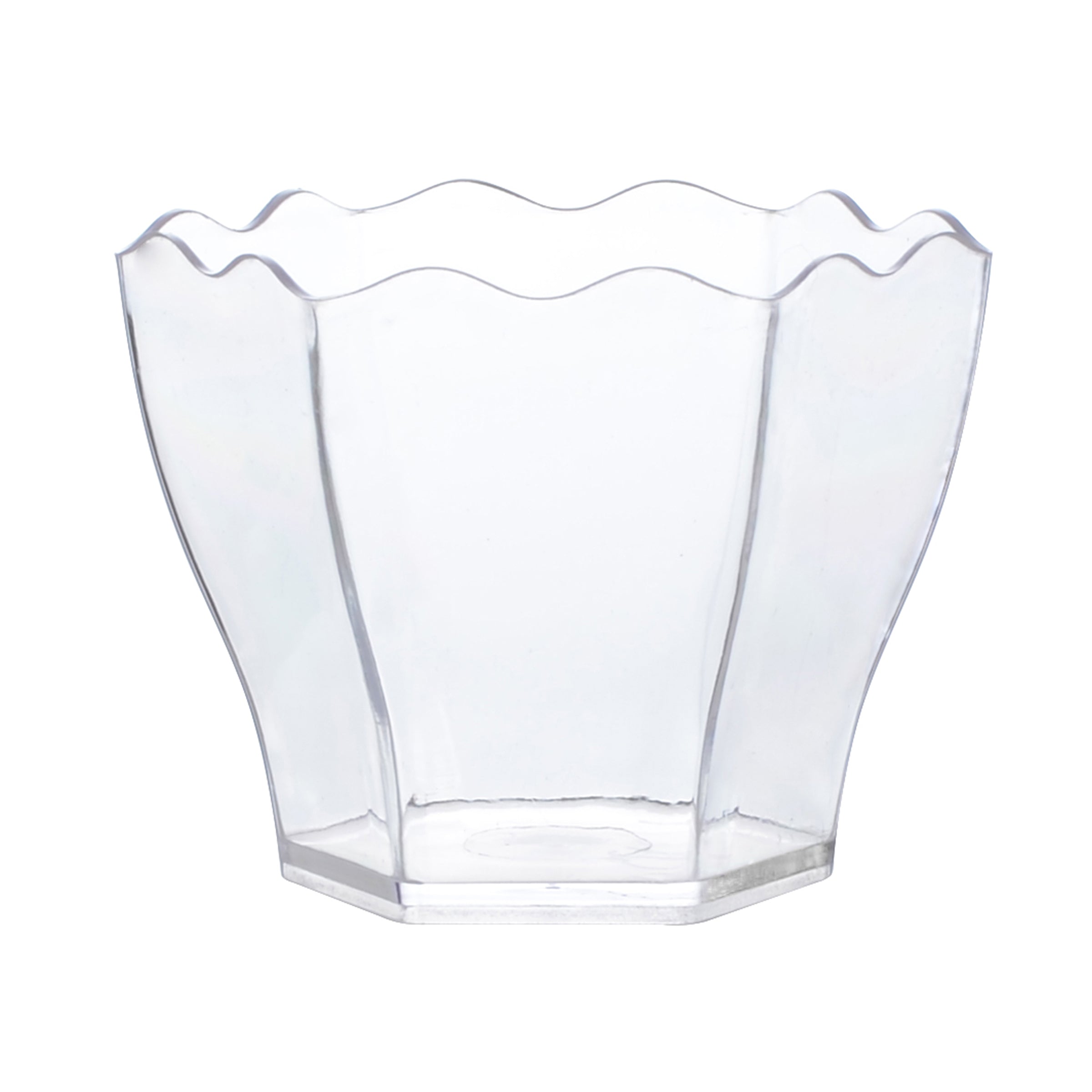 Fineline Tiny Temptations 1.75 oz Tiny Hexagon Cube Bowl, Clear (6304-CL)