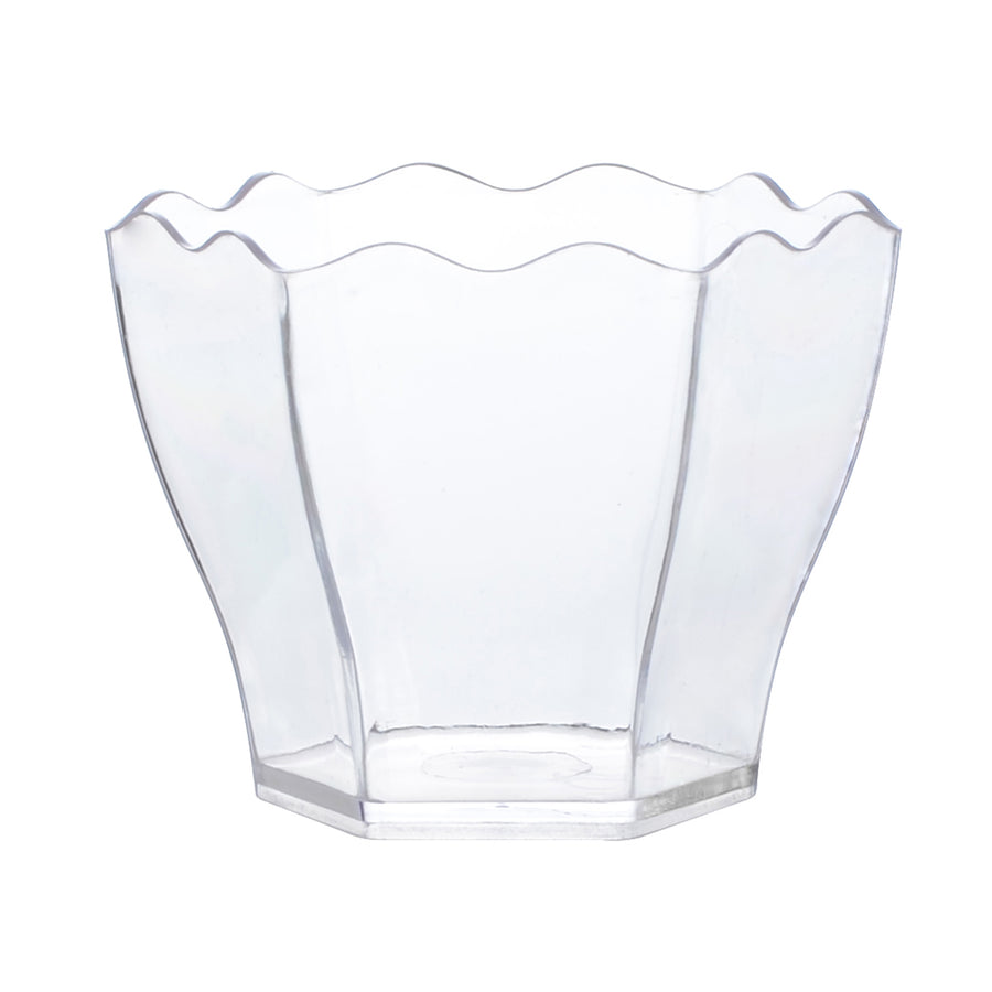 Fineline Tiny Temptations 1.75 oz Tiny Hexagon Cube Bowl, Clear (6304-CL)