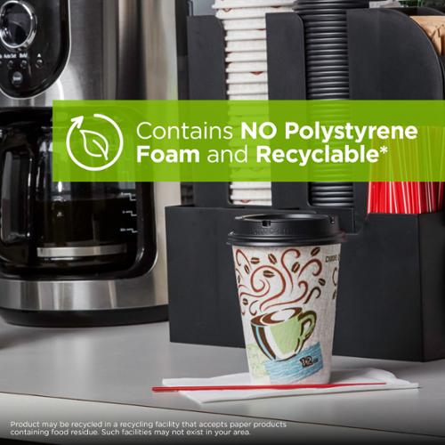 DIXIE® PERFECTOUCH® 10OZ INSULATED PAPER HOT COFFEE CUPS - 500 CUPS PER CASE