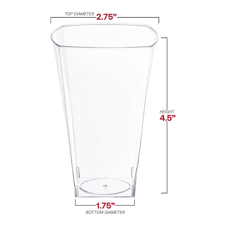 Clear Square Plastic Cups (Available in Different Sizes)