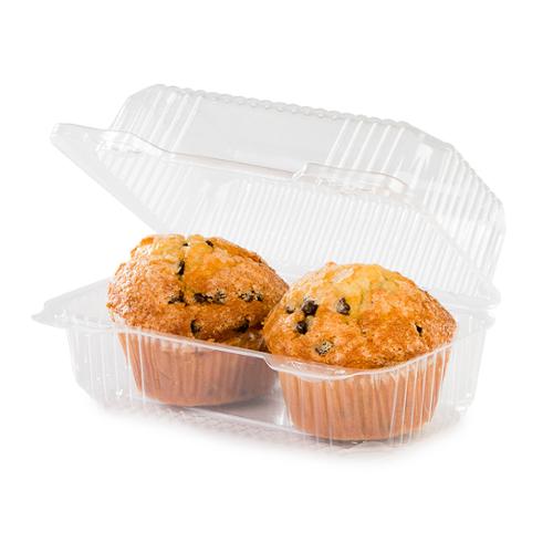 DFI LBH-466 Detroit Forming hinged rectangular high-profile food container 7 x 5 x 4 inch