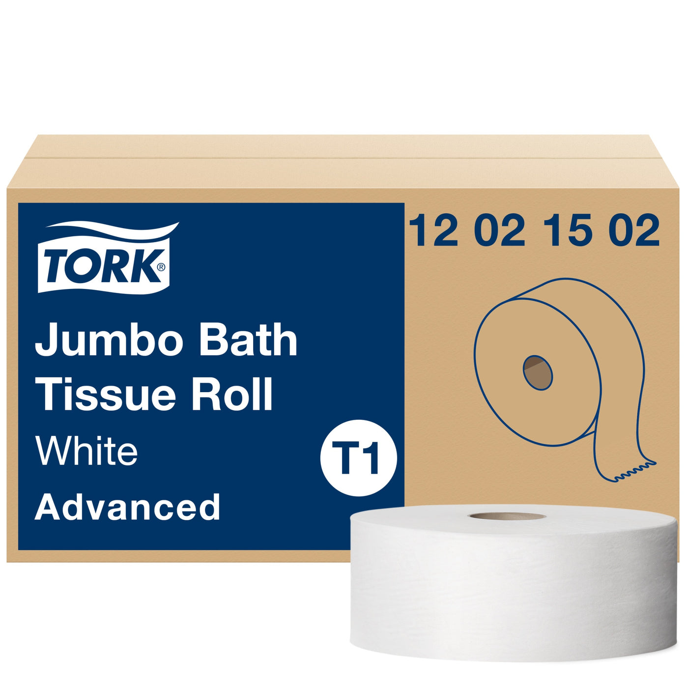 Tork 10" Jumbo JRT 3.55X1600' White — Case of 6 (12021502)