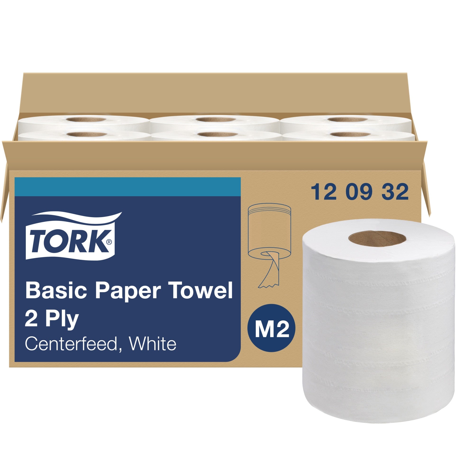 Tork White Centerpull 500 7.6" x 500' — Case of 6 (120932)