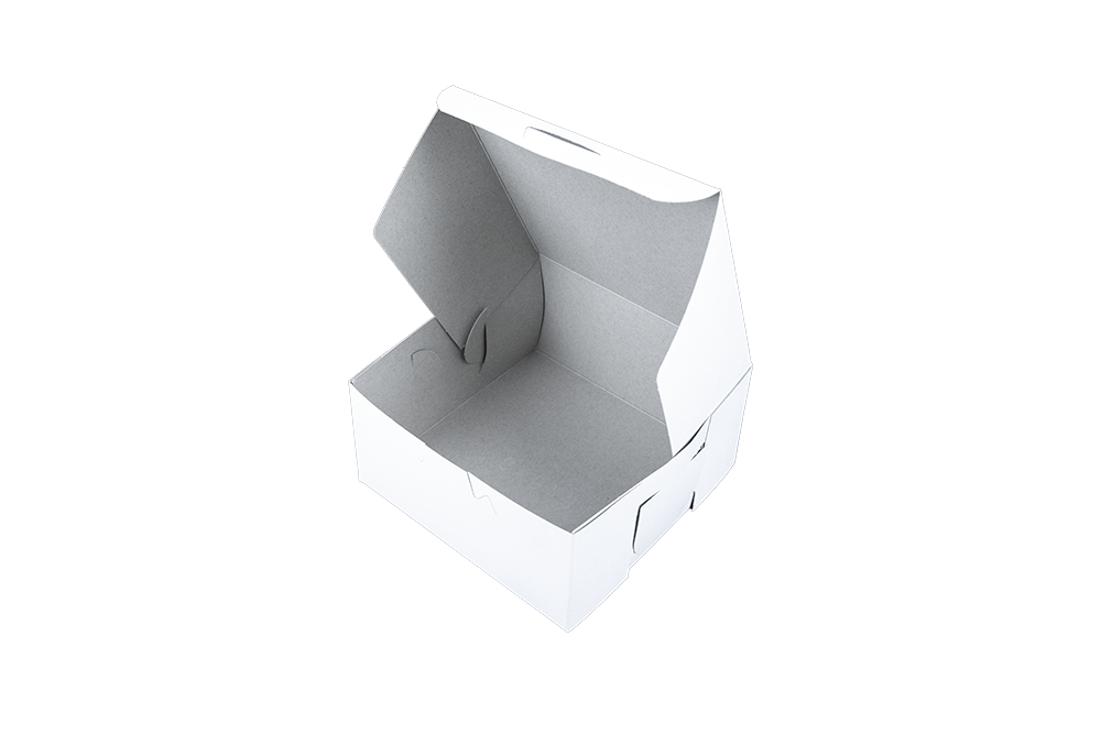 Southern Champion Tray Standard White Bakery Boxes 6X6X3, 250 Count