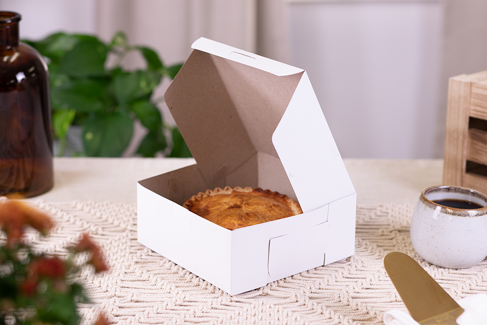 Southern Champion Tray Standard White Bakery Boxes 7X7X3, 250 Count