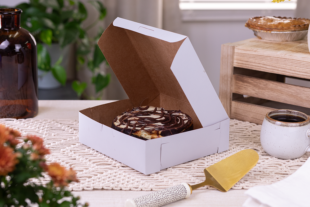 Southern Champion Tray Standard White Bakery Boxes 8X8X2.5 (250 Count)