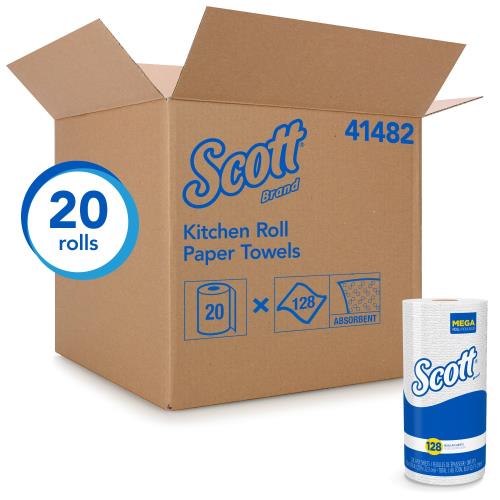 Scott® Paper Towel, White, 20 Rolls Per Case
