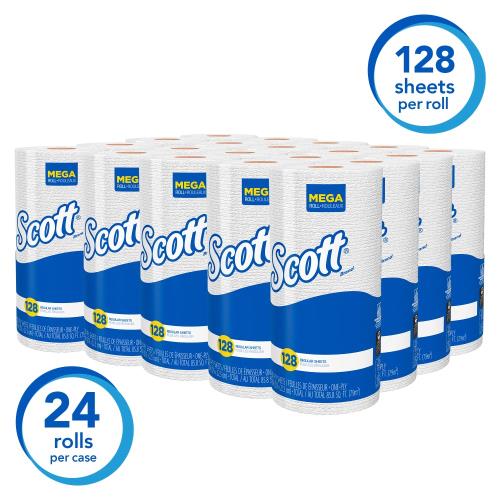 Scott® White Paper Towels (20 Rolls Per Case)