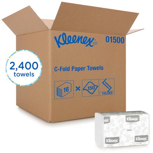 Kleenex® Paper C-Fold Towel, White, 1/CS/2400
