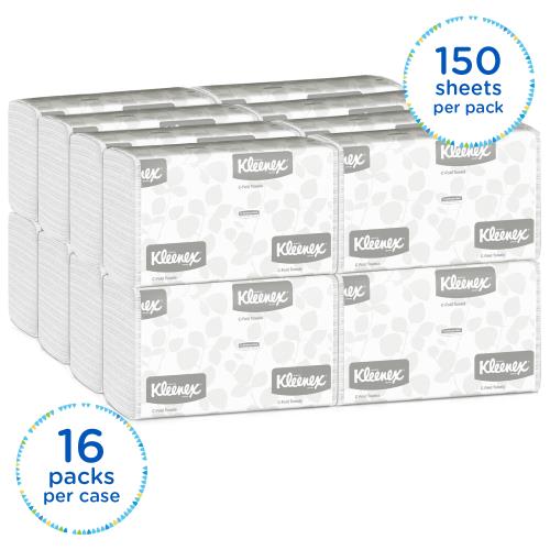 Kleenex® Paper C-Fold Towel, White, 1/CS/2400