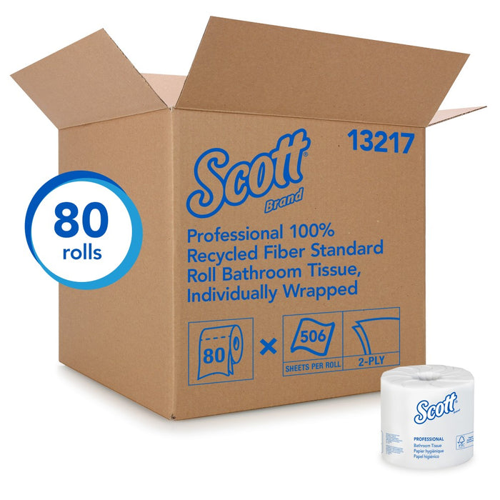 Scott® Paper Toilet Tissue, White, 1/CS/80 Rolls