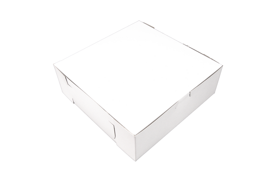Southern Champion Tray Standard White Bakery Boxes 9X9X3, 250 Count