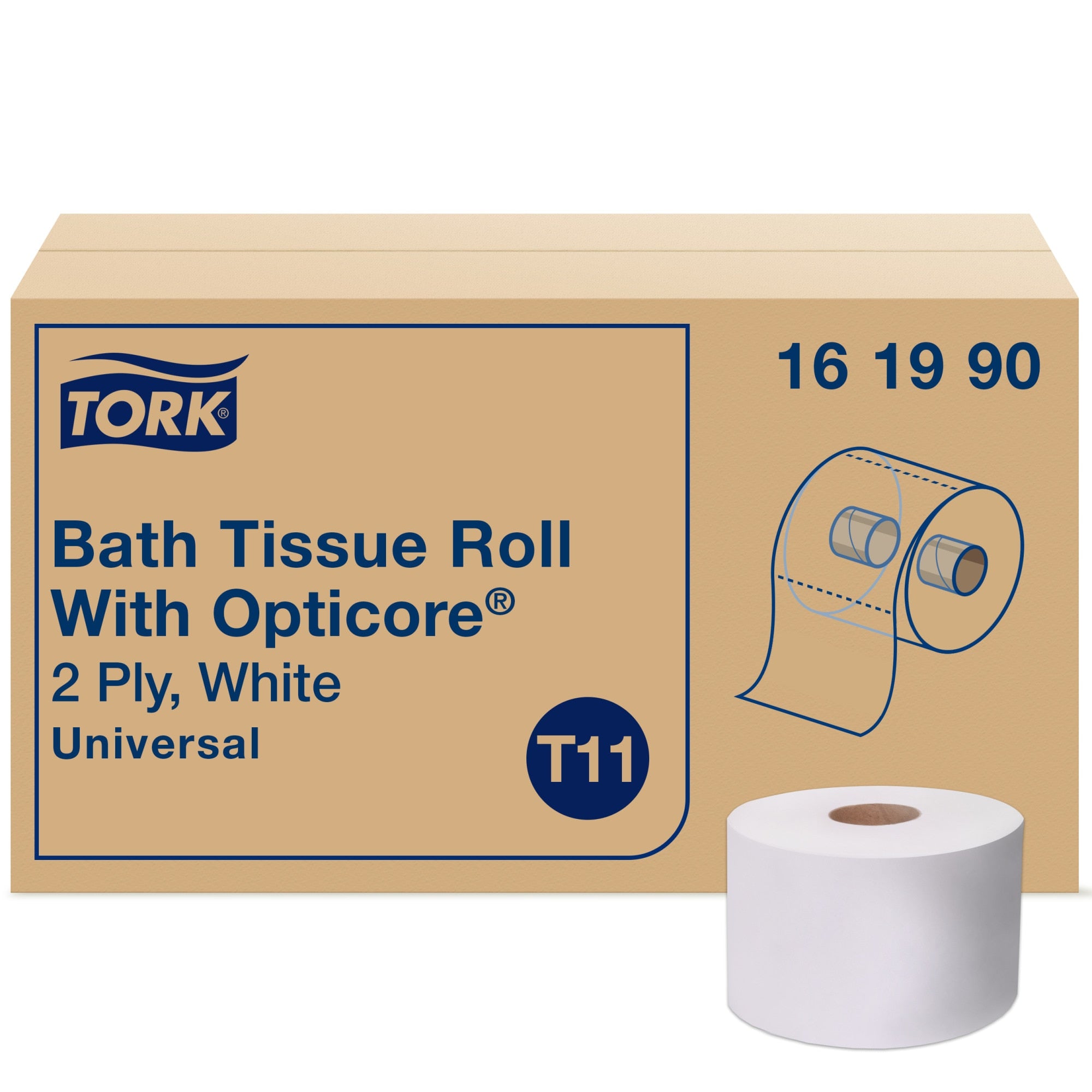 Tork Universal Bath Tissue With Opticore — Case of 36 (161990)