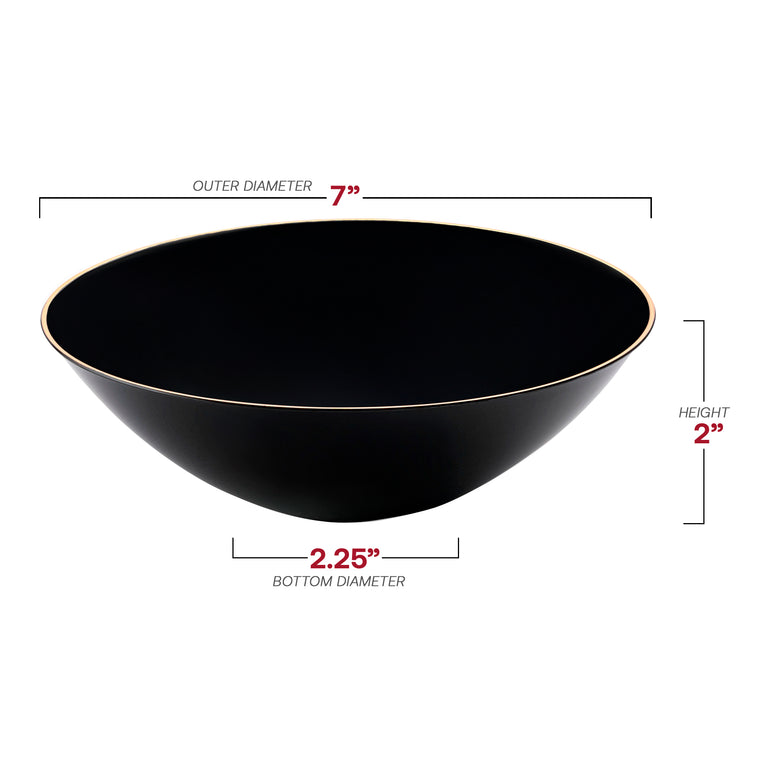 Organic Round With Gold Rim Bowls