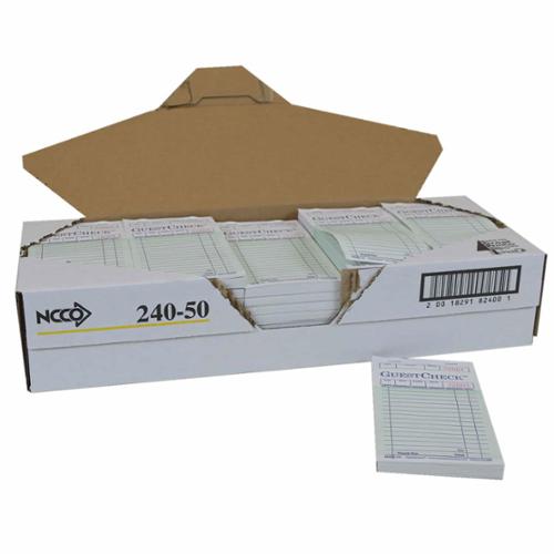Guest Check Order Pad Medium Green 1 Part 6.75" x 3.5"