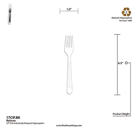 Fineline ReForm 6.5" Individually Wrapped Fork specifications (17CIF)