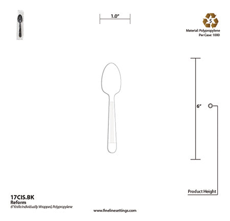Fineline ReForm 6" Individually Wrapped Spoon specifications (17CIS)