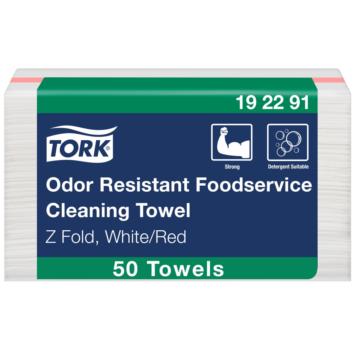 Tork Wiper Antimicrobial Foodservice Z-fold White — Case of 200 (192291)