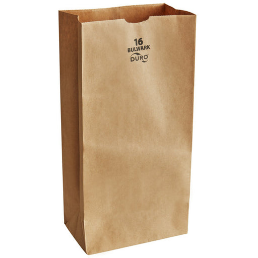 DURO BAG #16 Kraft Bulwark Bag 57# ( 7-3/4X4-13/16X16) 400 BAGS