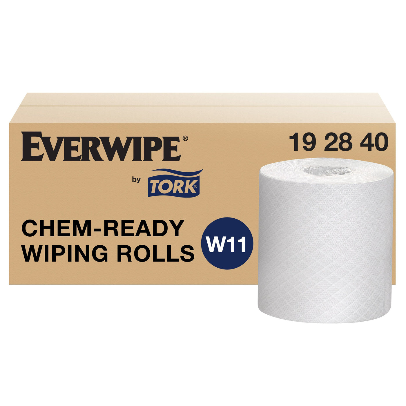 Tork Chem-Ready Wiping Roll 12X5.25 Paper White — Case of 6 (192840)
