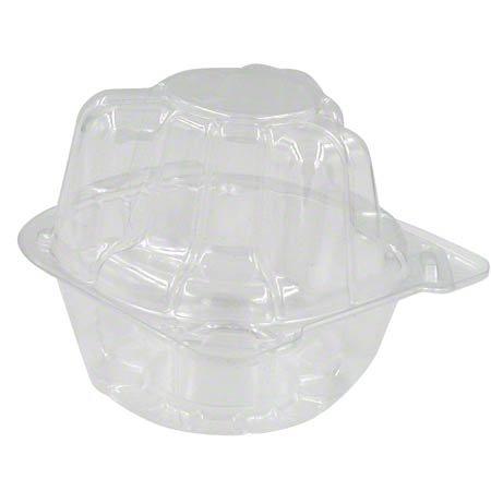 DFI LBN-5101 clear OPS single cupcake and muffin container with high dome lid