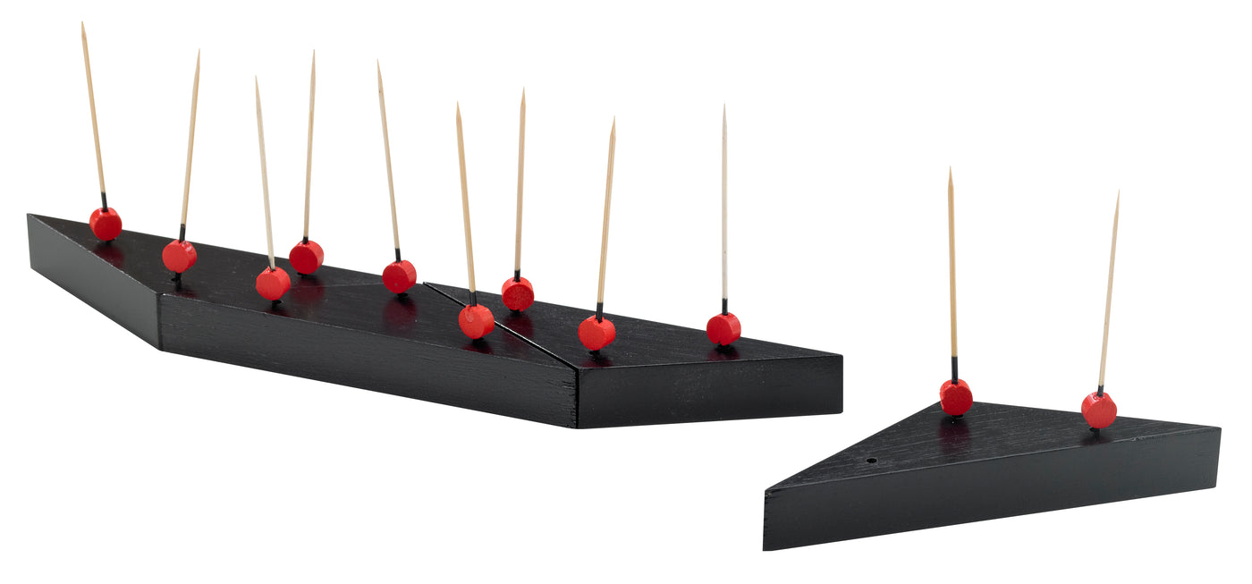 Bamboo Pick Black End With Red Bead - 3.5in - 2000 Pcs